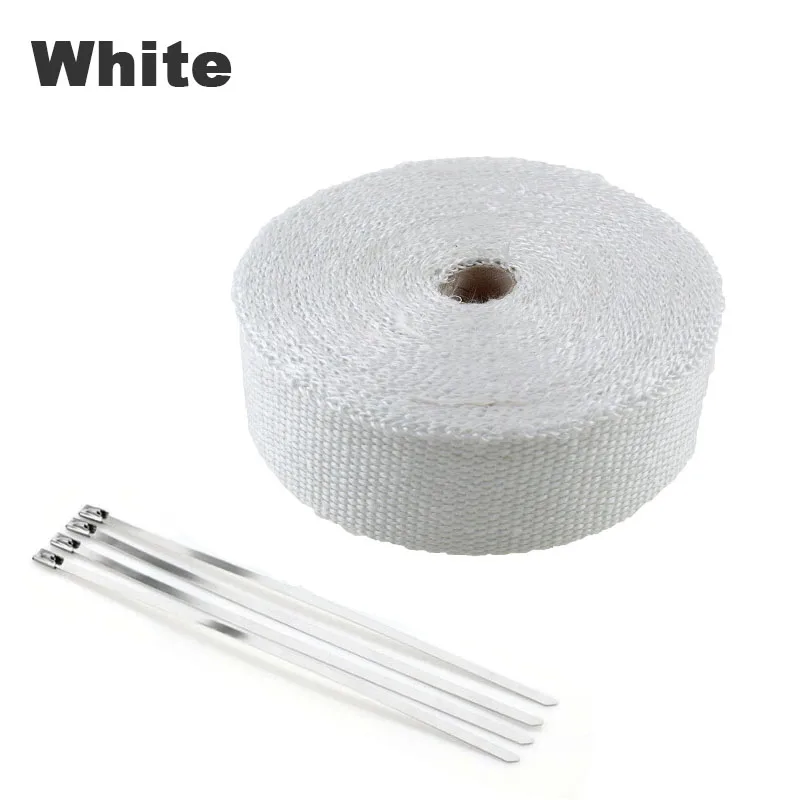 5cm*15/10/5m Exhaust Pipe Insulation Thermal Heat Wrap Roll Insulation Cotton Banana Cloth Motorcycle Fiberglass Shield Tape