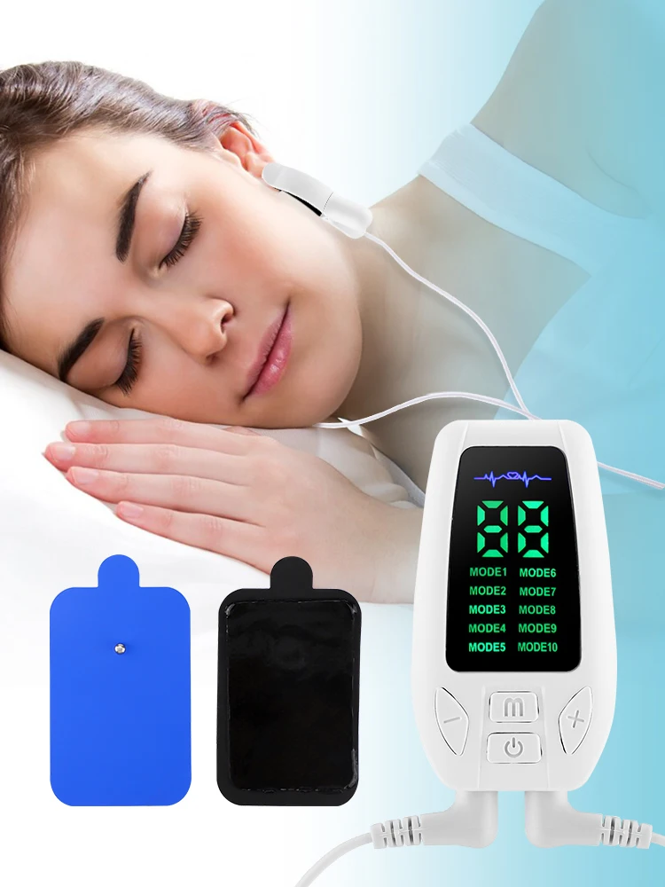 CES Insomnia Sleep Aid Device Depression Anxiety Microcurrent Stimulation Ear Clip Tens Low-frequency Improve Sleep For Insomia