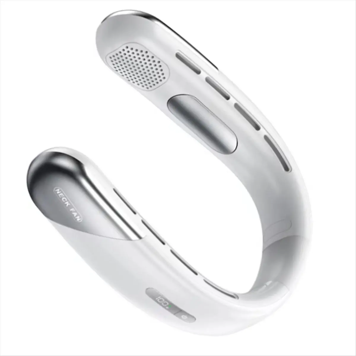 مروحة الرقبة كتم الصوت مروحة محمولة LED شاشة ديجيتال 5th Gear Wind مراوح كهربائية فائقة التحمل TEC تبريد مبرد الهواء #1