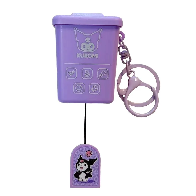 サンリオ漫画クロミゴミ箱プルアウトバウンシングドールキーホルダーペンダントデイリーバックパックパーソナライズされたファッションアクセサリー