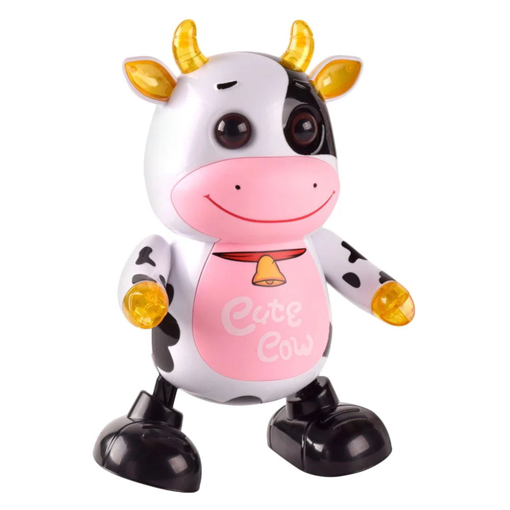 Toys for Toddlers Childrens Electric Cow Plaything Swinging Cartoon Ornament Music Dancing