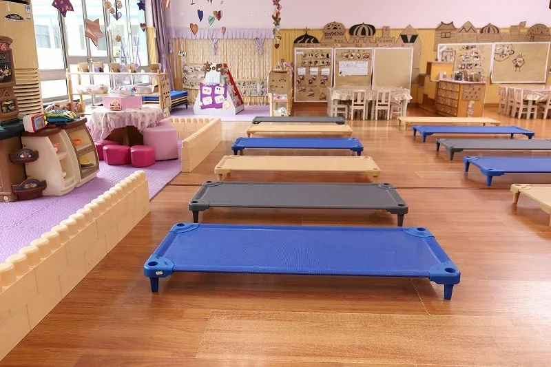 

Plastic Superior Stackable Cot Mesh Material Breath Comfortable Children Bed