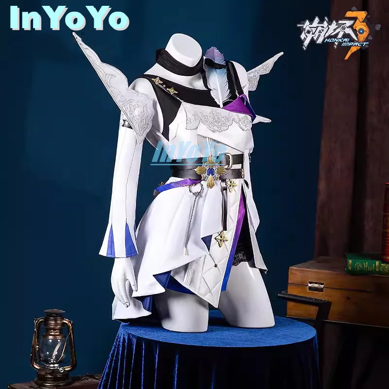 InYoYo Raiden Mei Cosplay Costume Honkai Impact 3 Cos Game Suit Uniform Dress Halloween Party Outfit For Women XS-3XL New