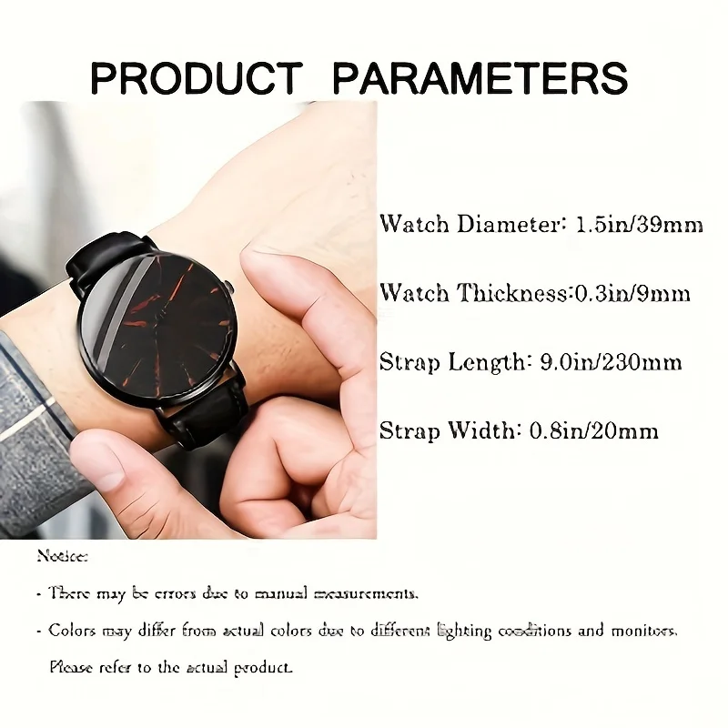 Homens Couro PU Pulseiras Árvore da Vida, relógio de pulso de quartzo, pulseiras comerciais, moda legal, 5 peças por conjunto