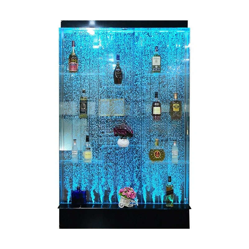 

Water curtain wall wine cabinet screen living room fish tank, decorative entrance partition water wall