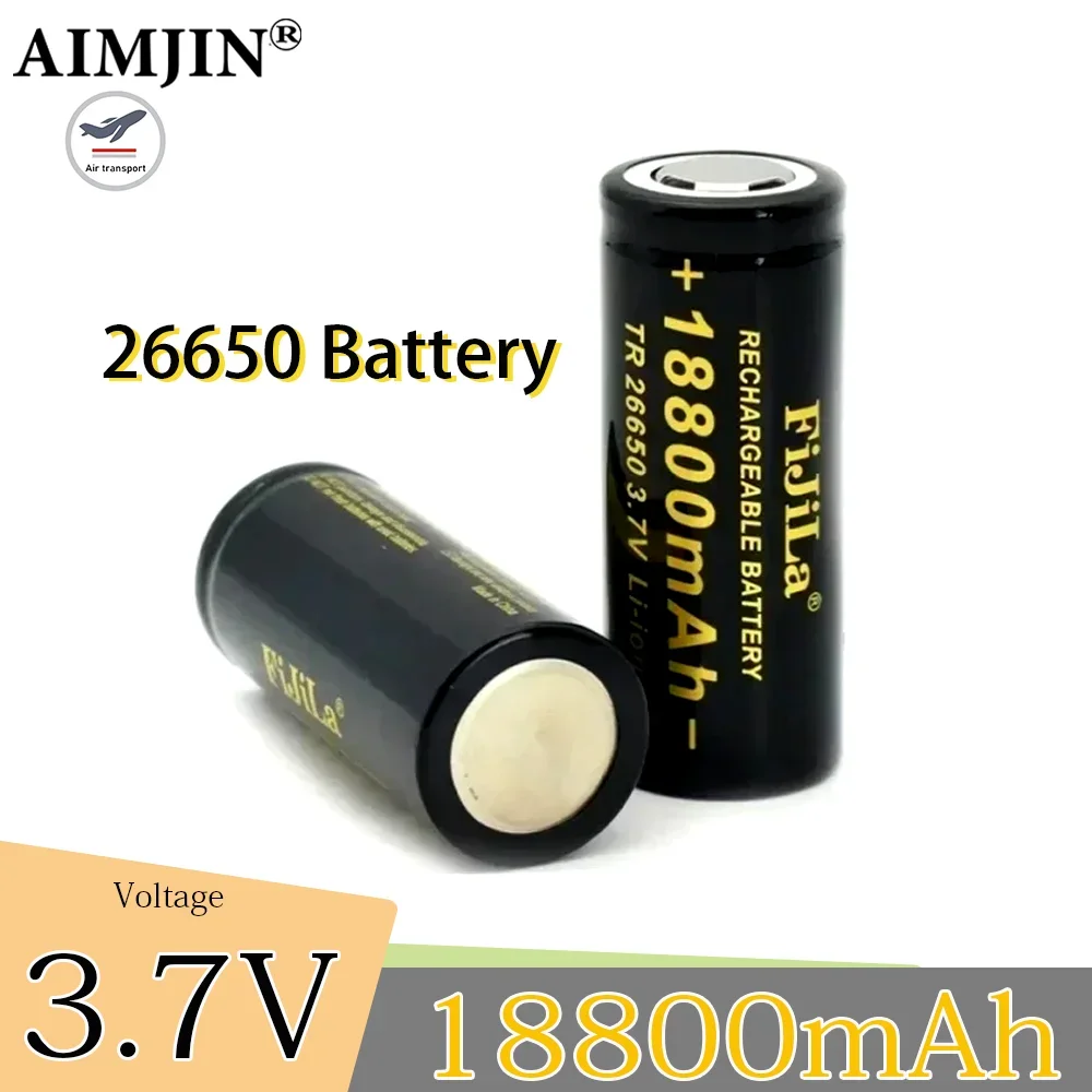 

100% Original hohe qualität 26650 batterie 18800mAh 3,7 V 50A lithium-ionen akku für 26650 LED taschenlampe