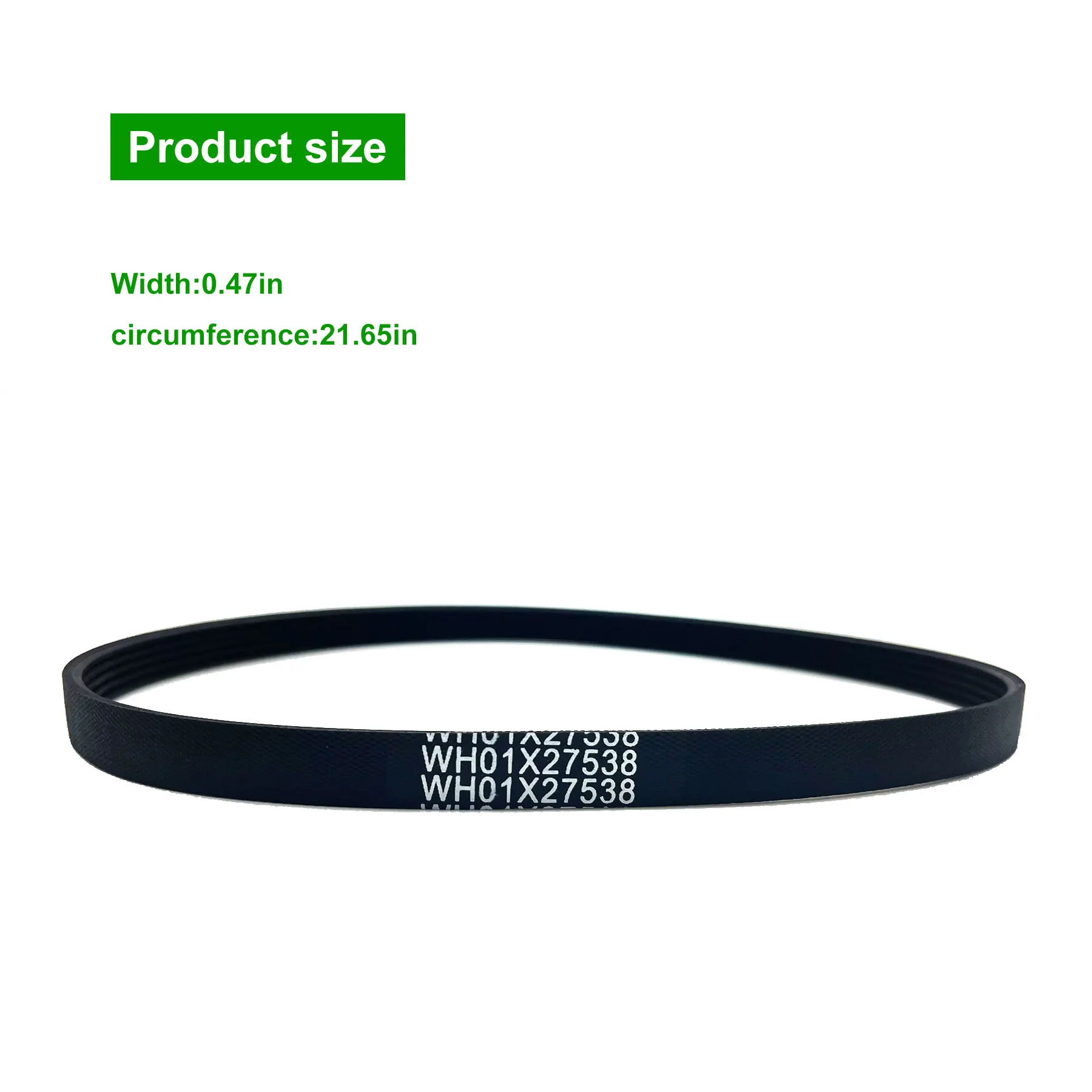 WH01X27538 Washer Drive Belt Fit GE GTW330ASK3WW GTW460ASJ8WW Replaces 290D1101P005 4587903 AP6328256 PS12299369 EAP12299369