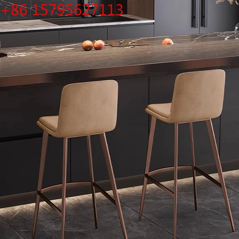 

Design Elegant Chair Home Bar Iron Salon Chairs Banks Armchair Comfortable Adjustable Mid-century Gaming High Kitchen Stools