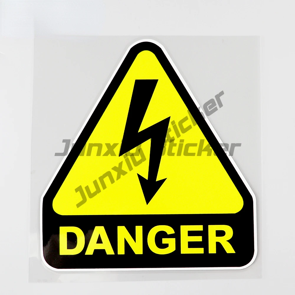 Warning Danger danger high voltage Hazard Be careful there is electricity Vinyl Sticker Car Truck Window Decal Electric Shock