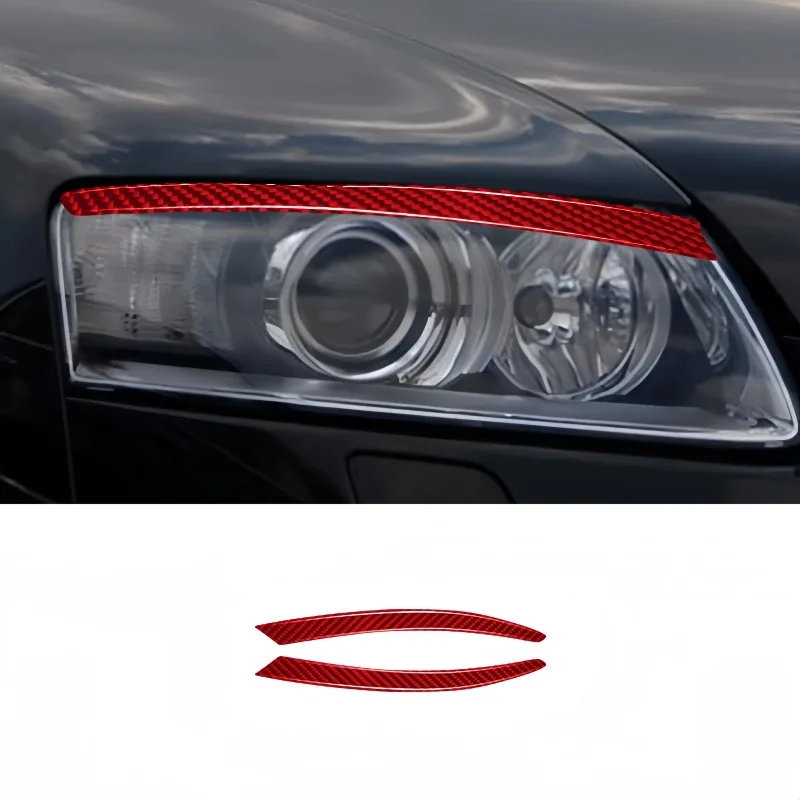 

Specially designed for Audi A6 C6 4F 04-09 | carbon fiber textured headlight eyebrow eye patch 2pcs sports style appearance kit