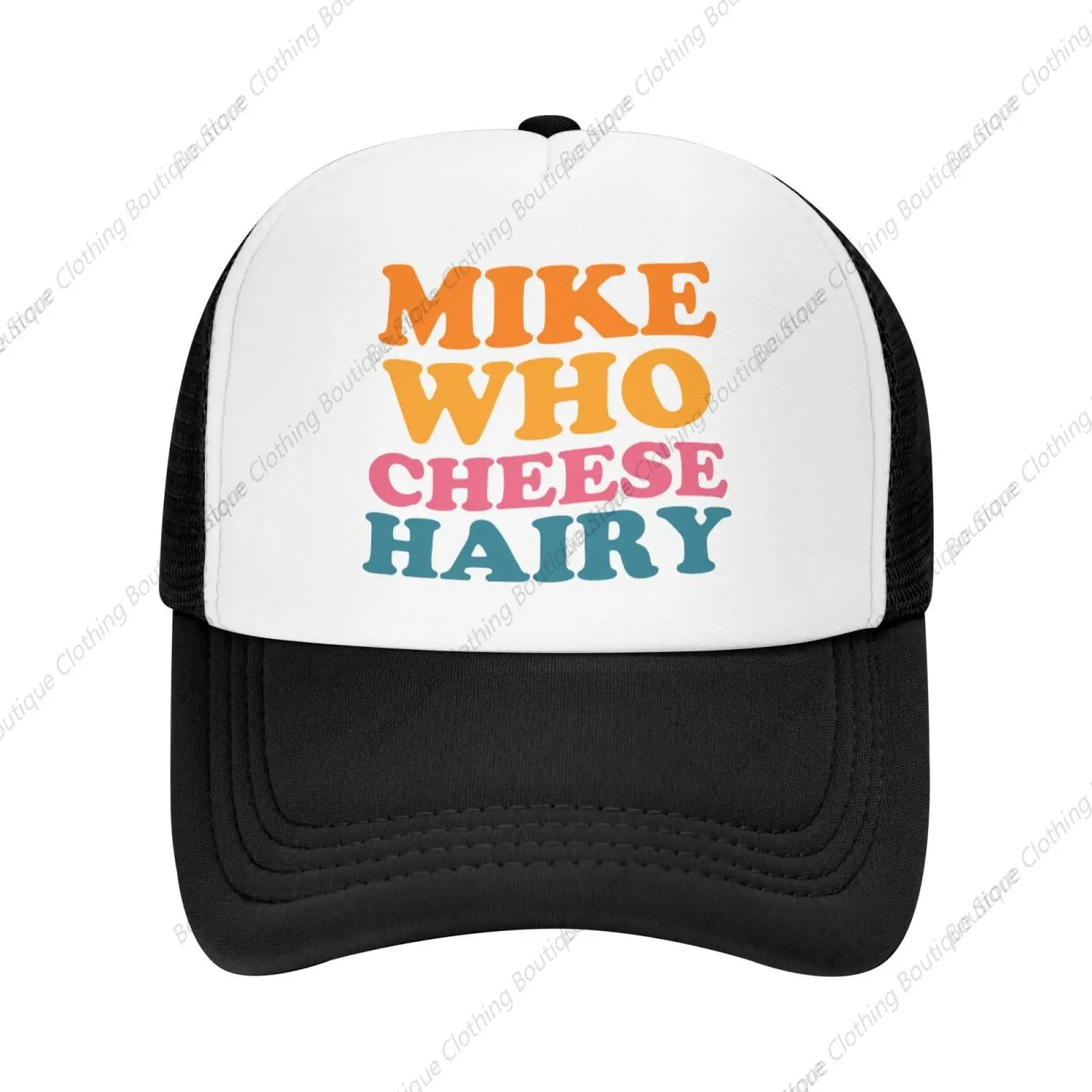 Unisex Baseball Hats Adjustable Mike Who Cheese Hairy Mesh Trucker Cap Low Profile Dad Hat Black