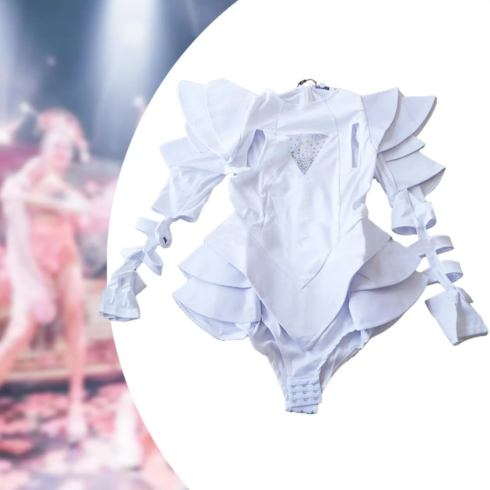 Women Nightclub Rhinestone Jumpsuit Comfortable Singer Stage Wear for Nightclubs