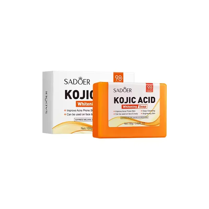 SADOER-jabón Facial de ácido kójico, espuma de lavado Facial, limpiador Facial, hidratante, Control de aceite, baño corporal, jabón hecho a mano