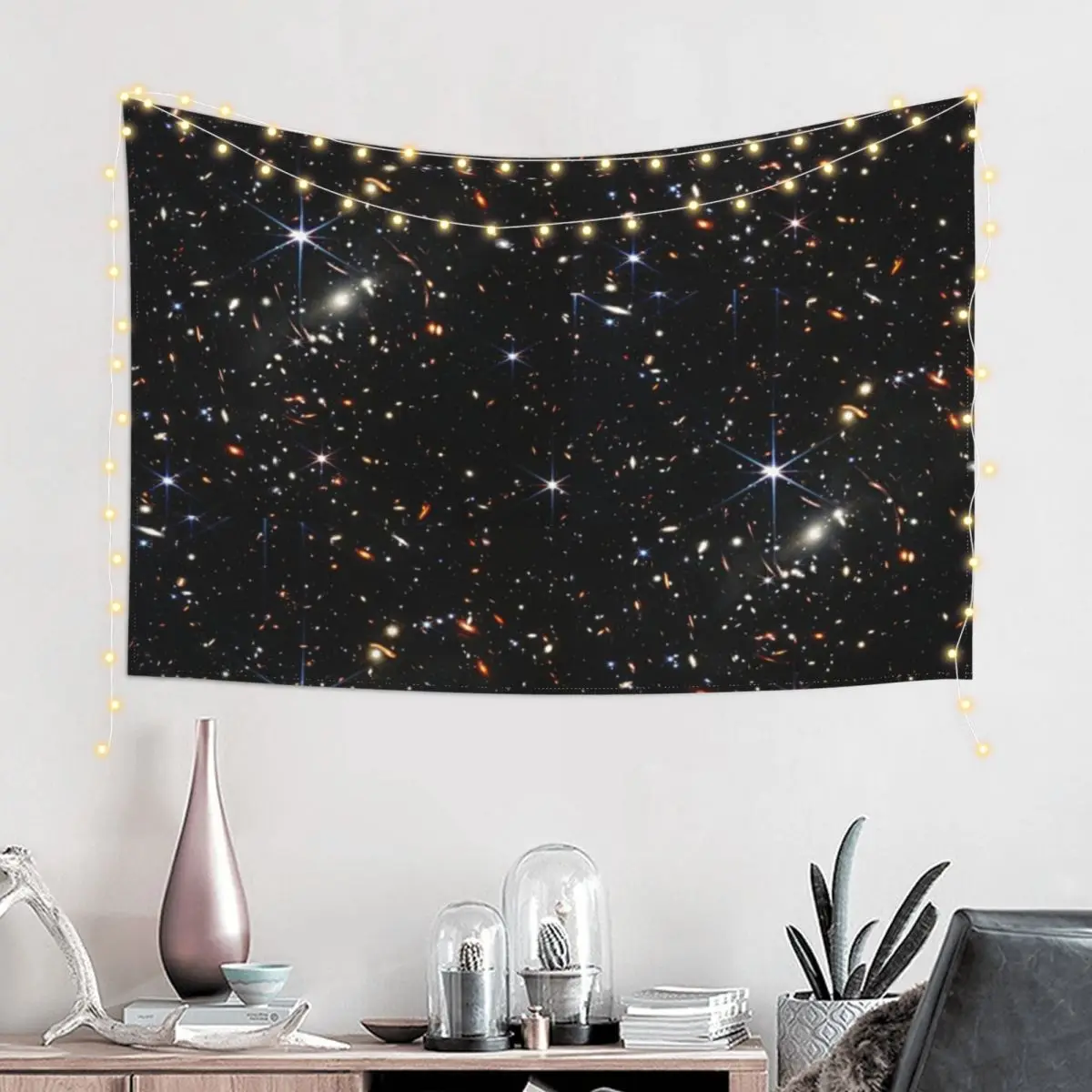 First image of James Webb space telescope Tapestry Wallpaper Bedroom Room Aesthetic Room Design Tapestry