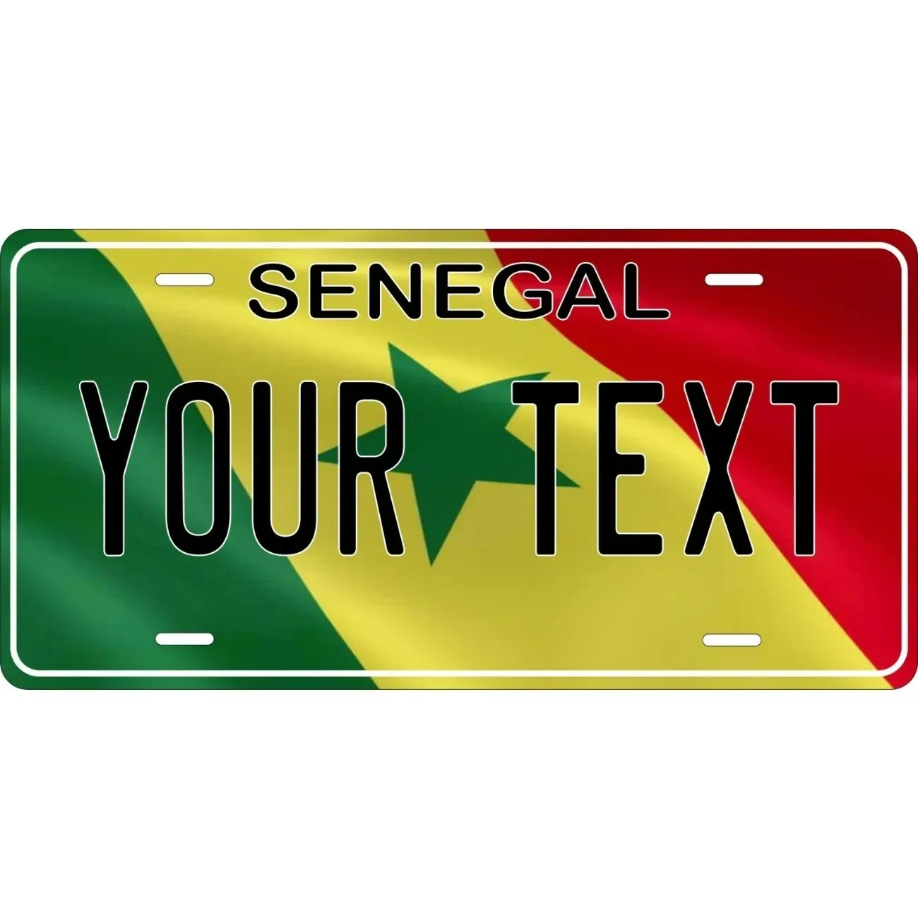 Senegal Flag 2 Decorative Tag Personalized Dustproof Waterproof Home Decor (Only Decoration)