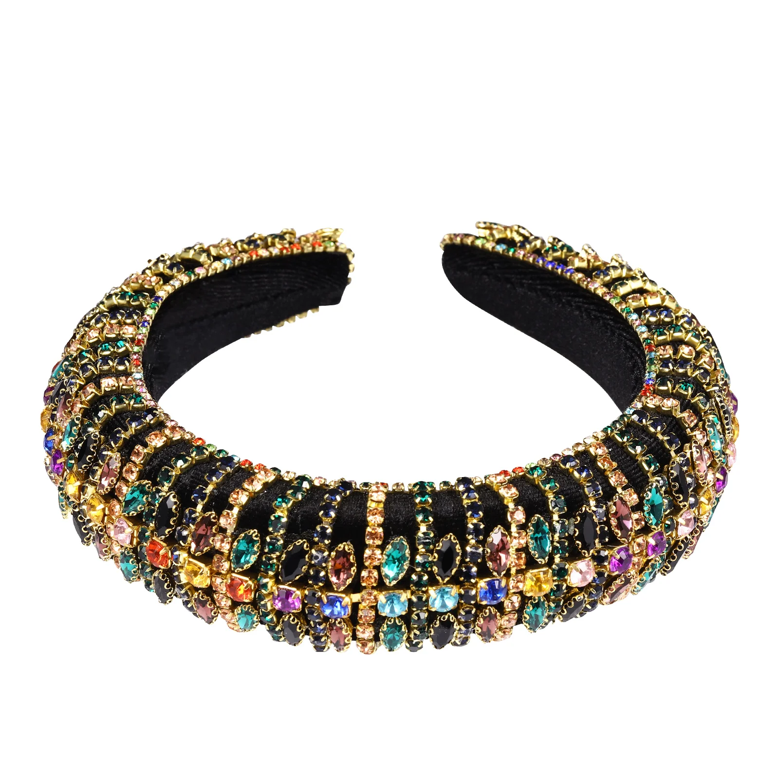 

Wide Hair Hoop Women Hair Accessory Rhinestone Headband Styling Tools Beauty Health Braiders Fashion Hair Hoop Diamond Headpiece