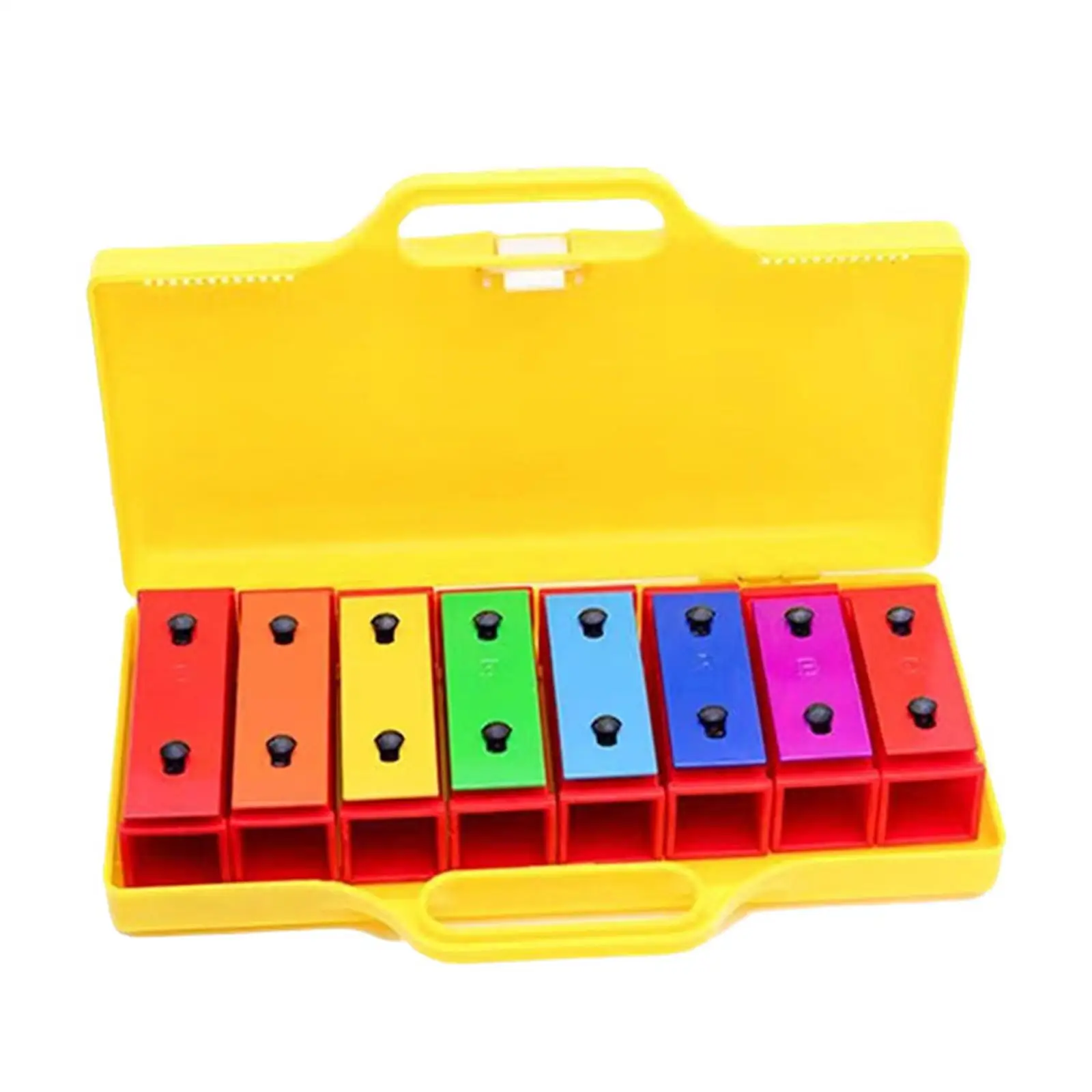 Xylophone avec maillets pour enfant de 1, 2 ou 3 ans, jouets martelés, en métal, 8 notes, prédire