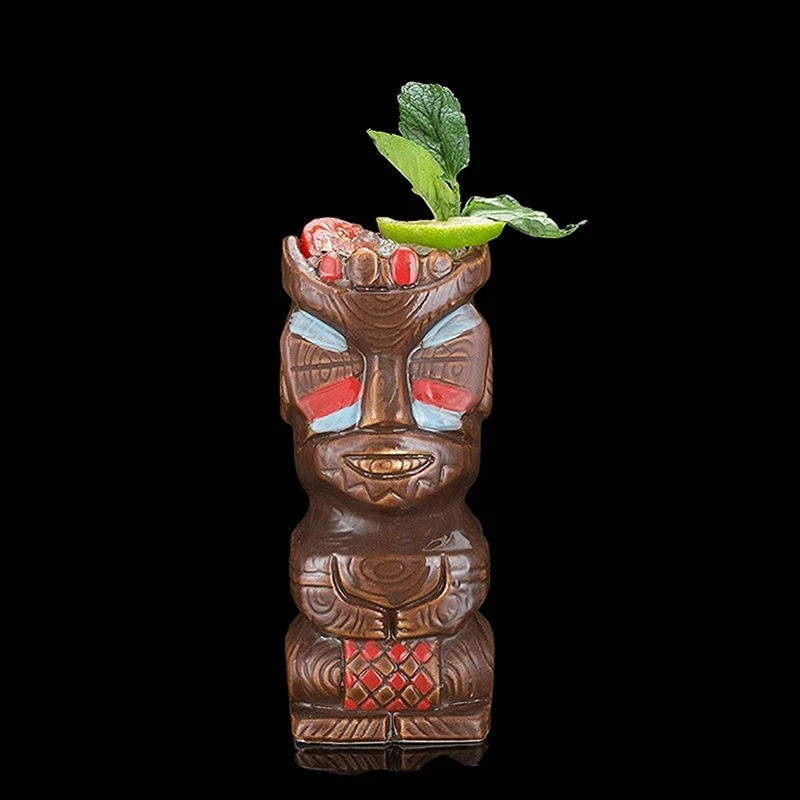 

450ml Tiki Mug Creative Hawaii Ceramic Tiki Mug Personalized Cocktail Cup Zombie Cup Porcelain Beer Wine Mug Cup