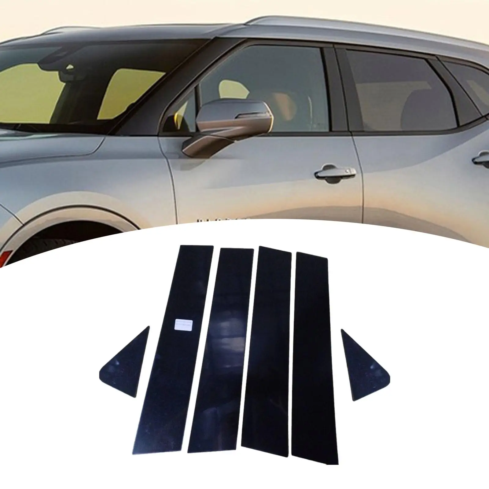 

6Pcs Panel Trim Sticker Door Window Covers Trim Waterproof Gloss Replacement Car Pillar Decal for 2019-2023 Trailblazer