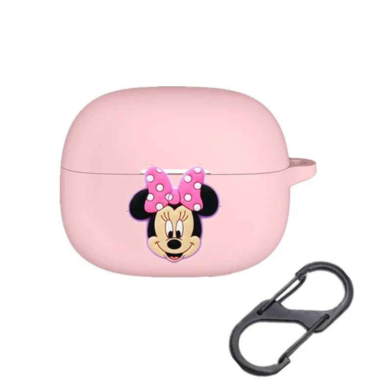 Disney dos desenhos animados caso de fone de ouvido para redmi buds 5 pro/6 pro silicone sem fio caixa carregamento capa protetora com gancho
