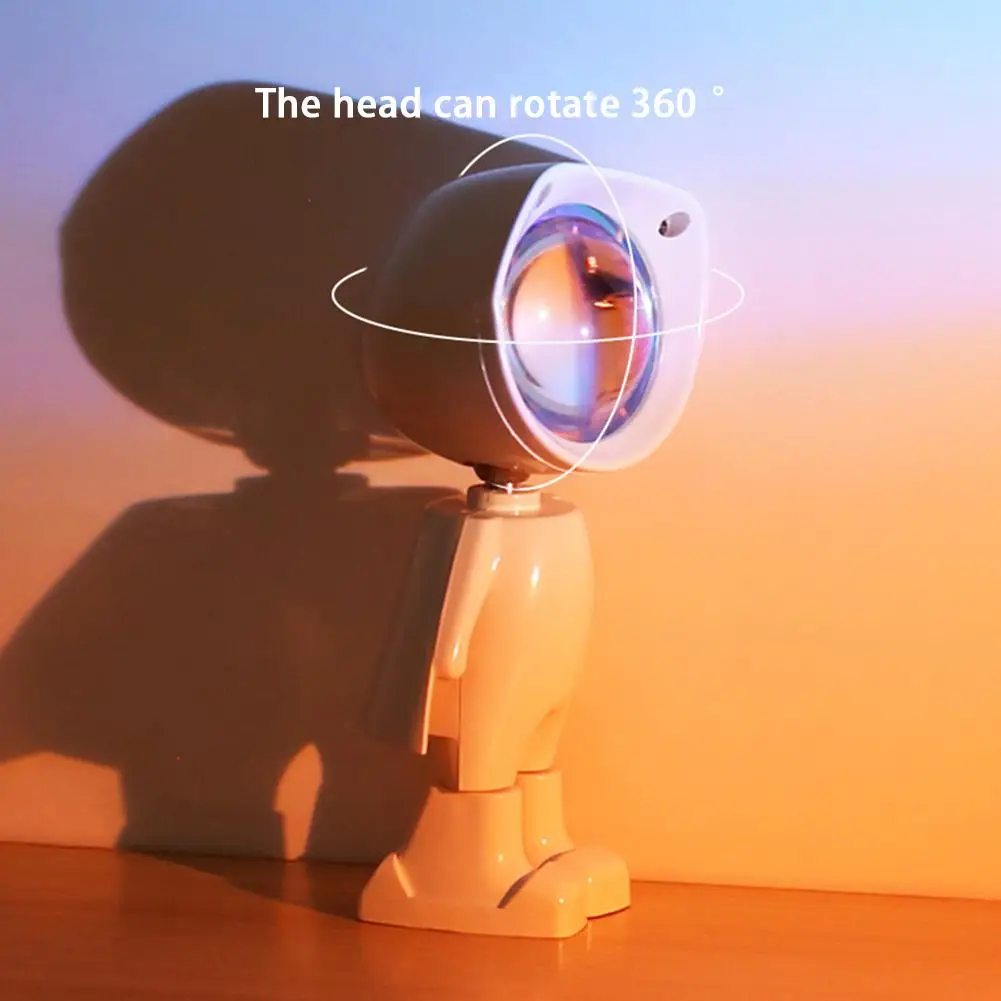 USB Sunset โปรเจกเตอร์หลอดไฟ Led ไฟ360 ° หมุนสายรุ้งไฟ5V โต๊ะเขียนหนังสือ LED Night Light แสงอารมณ์สำหรับถ่ายภาพ Selfie