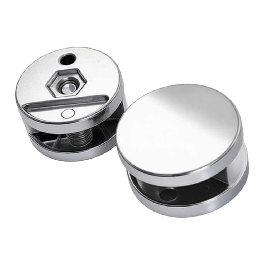 4-Pack Adjustable Mirror Clips for Glass Mirrors Featuring Sturdy Metal Construction and Smooth Electroplated Finish