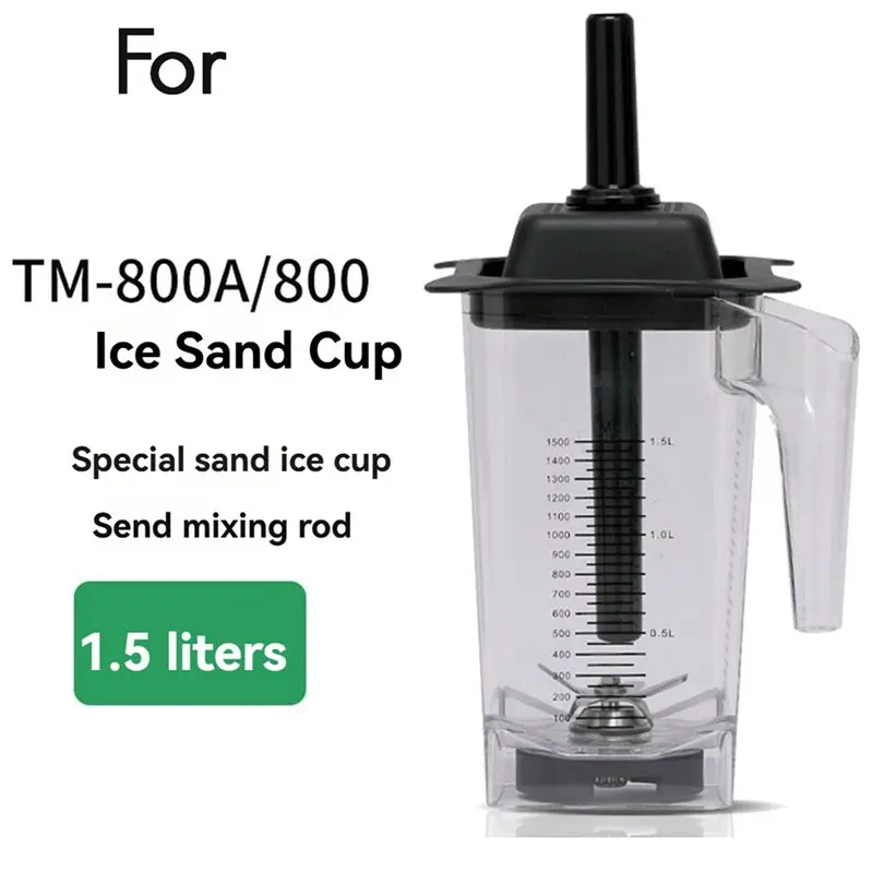 A52Q-4X 1,5L Mixerbecher mit Mixerstab für JTC TM-800A/800 Mixer, Saftbehälter, Ersatzbehälter – Detail 5
