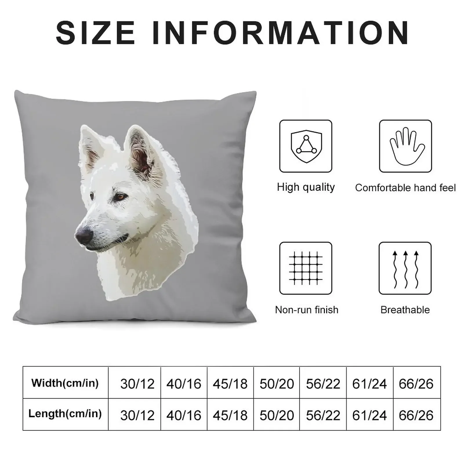 White Swiss Shepherd Stunning White Dog Throw Pillow autumn decoration Pillowcase pillow