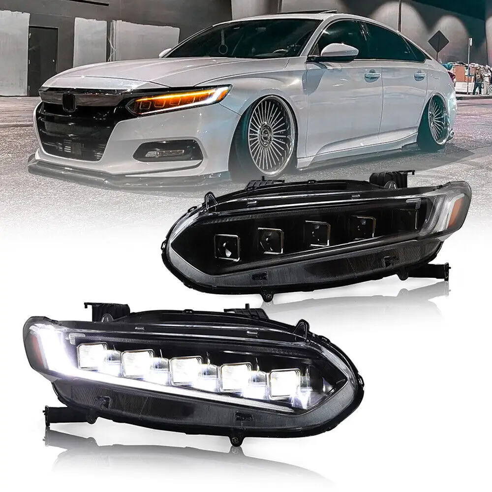 

1Set Full LED Projector Headlights Assembly For Honda Accord 10th Gen 2018-2022 Head Front Lamps DRL Kits Headlamp Accessories