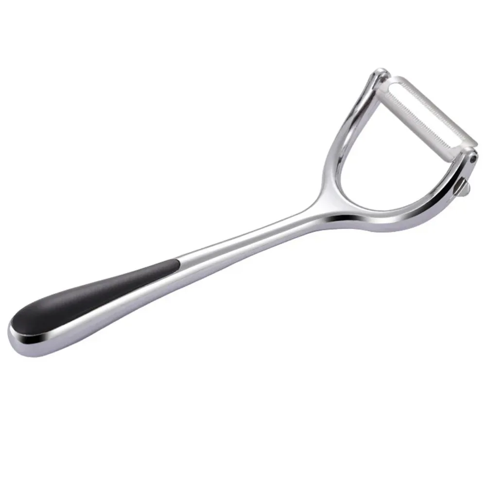 Zinc Alloy Potato Carrot Fruit Vegetable Peeler Black 2 in 1 Grater Peeling Tool Stainless Steel Kitchen Helper