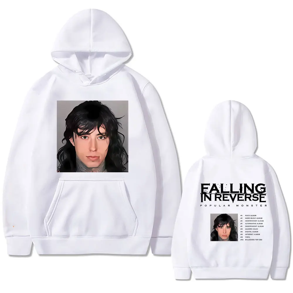 Limited Falling in Reverse Popular Monster Hoodie Ronnie Radke Mugshot Sweatshirt Men Women Rock Metal Oversized Hooded Pullover