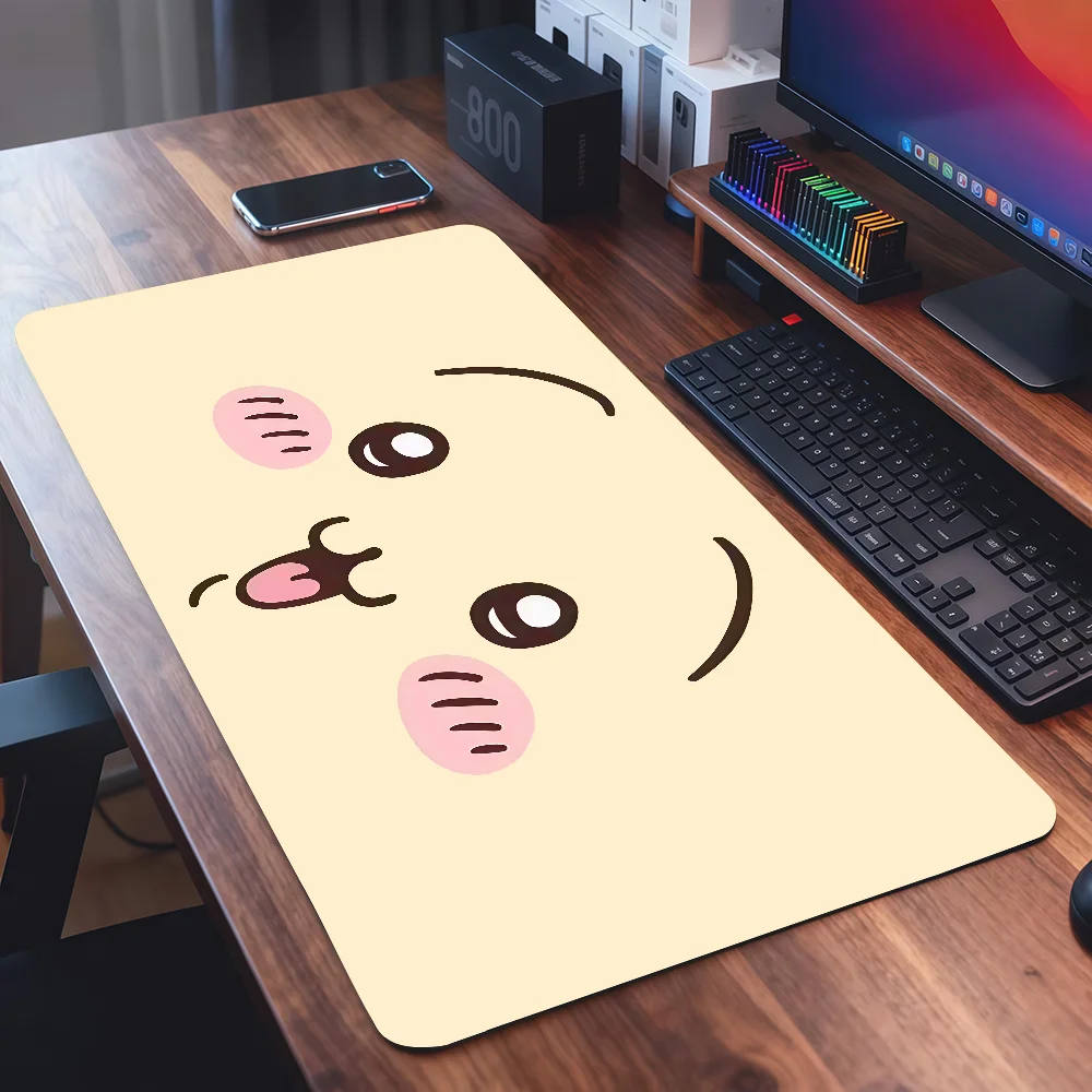 Cartoon cute C-Chiikawa Mouse Pad Square Office Gaming Desk Mat Waterproof Non-Slip Rubber Decorative