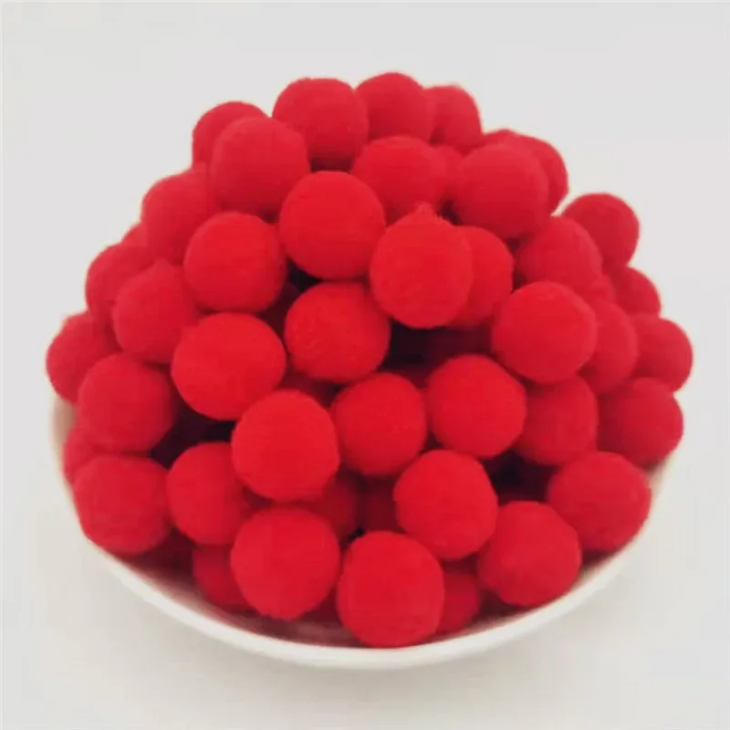 Kinderspeelgoed Pompons Handwerken 10/15/20/25Mm Hoge Elastische Pompom Bal Diy Lijm Naaien diy Hobby Pompon 100 Stks/zak