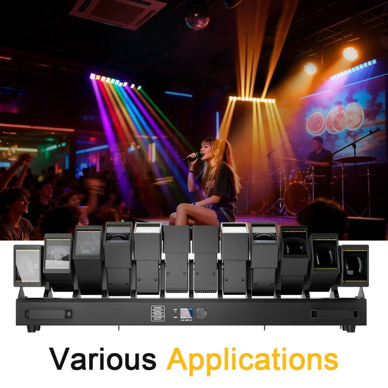 

SHEHDS 12x60W RGBW 4-в-1 DMX Светодиодный вращающийся прожектор-матрица с функцией Wash и Swing Beam для сцены, бара, клуба, дискотеки, диджеев