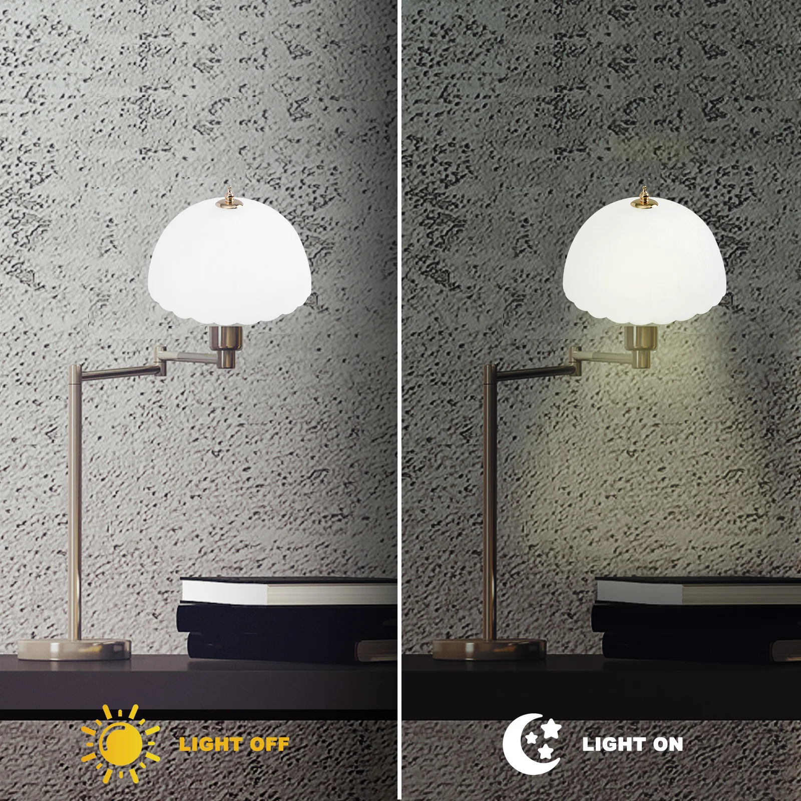 

1Pcs Watermelon Grain Frosted Glass Lampshade Suitable for Table Desk Lamp Ceiling Light Cover Decorative Stylish