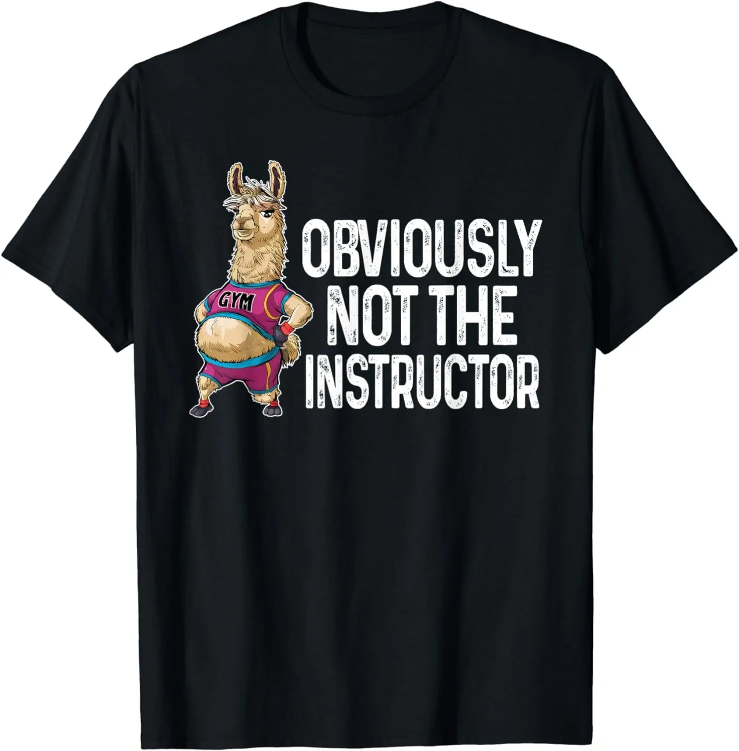 Obviously Not Instructor Funny Gym Workout Fitness Joke Tees Cotton Luxury brand vintage oversized