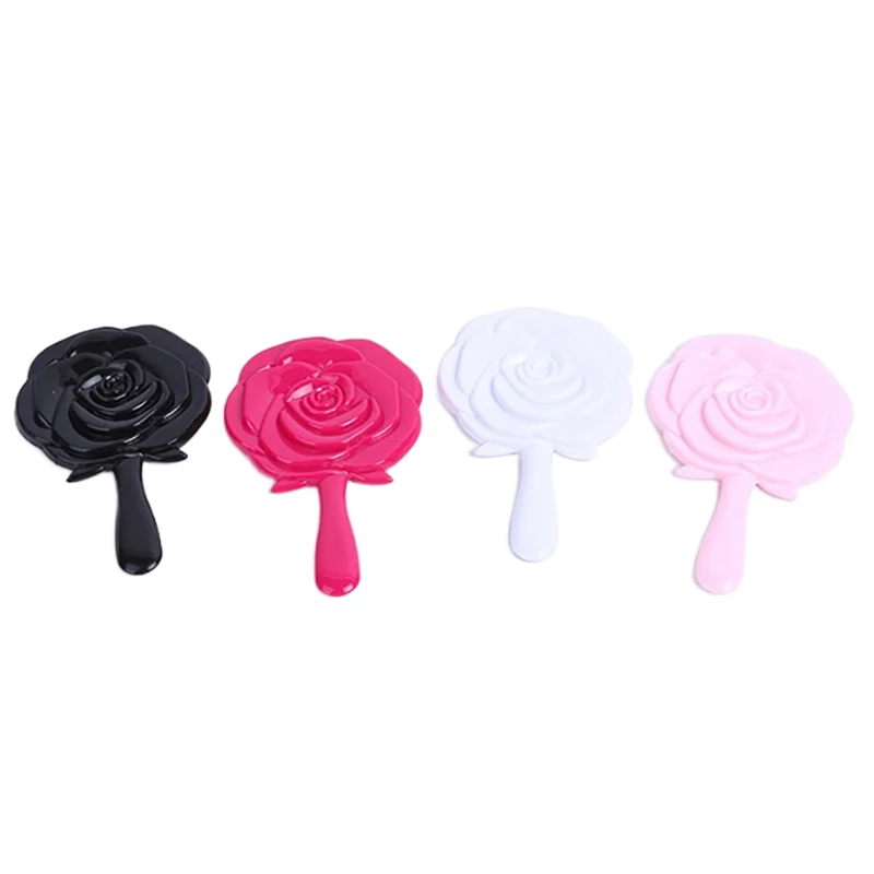 Handheld Vanity Mirror Vintage Rose Makeup Mirror Hand Mirror Pocket Mirror Makeup Vanity Cosmetic Compact Mirror for Women