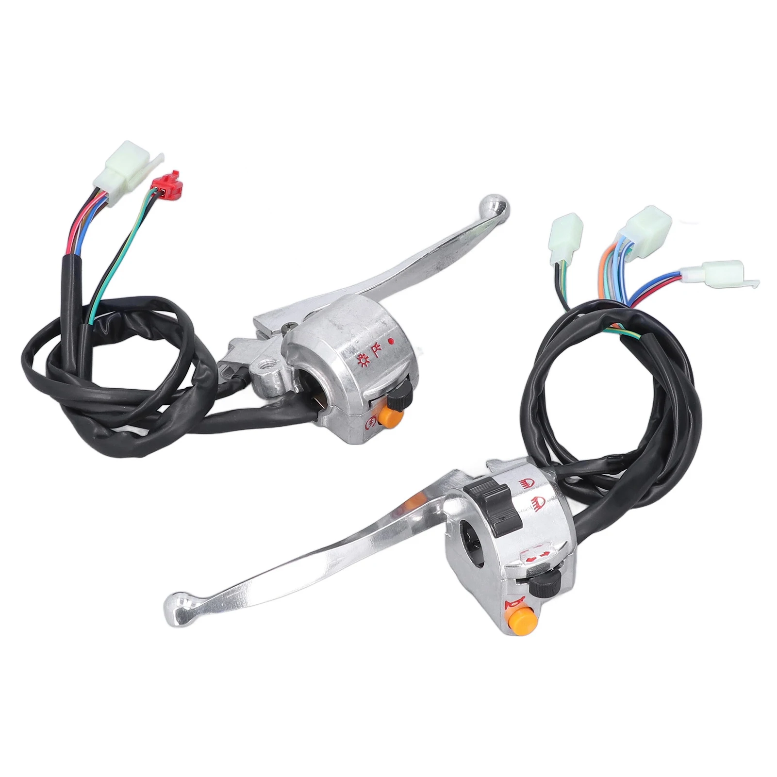 2pcs 22mm Drum Brake Handlebar Switch Left Right Motorcycle Handlebar Horn Button for 50cc Chinese Scooter for JH70 JH90