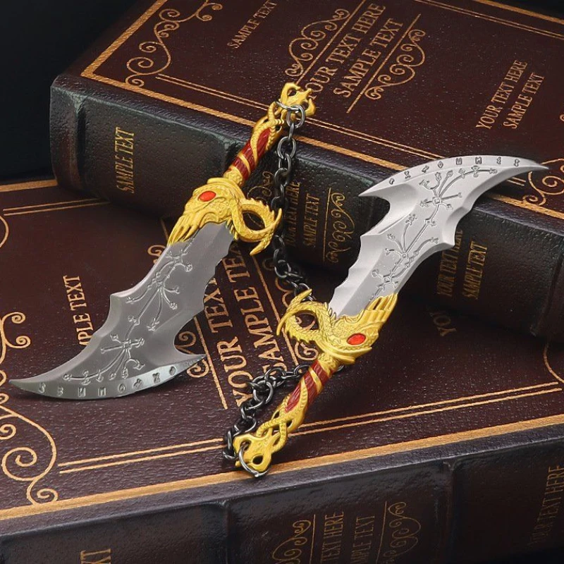 15 cm/5,9 Zoll God Of War 4 Messer Modell Samurai Requisiten Spiel Peripheriegeräte Die Klingen des Chaos Cosplay Lustige Geschenke Ornamente Spielzeug Sport