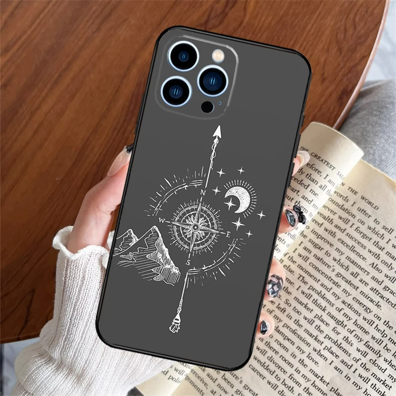 حافظة هاتف Wanderlust لهاتف آيفون 16 15 14 13 11 12 Pro Max Plus 12 13 Mini XR 16e Funda غطاء سيليكون