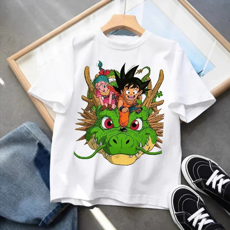 Dragons Ball Baby Boy Cotton T Shirt Cartoon Kid Son Goku Summer Clothes Cute Anime T Shirt Short Sleeve Children Tees Tops Gift