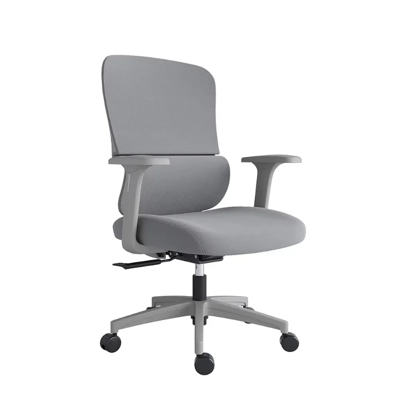 LOW MOQ Mid Back Design Height Adjustable Swivel Back Support Luxury Office Reception Desk Chair Modern
