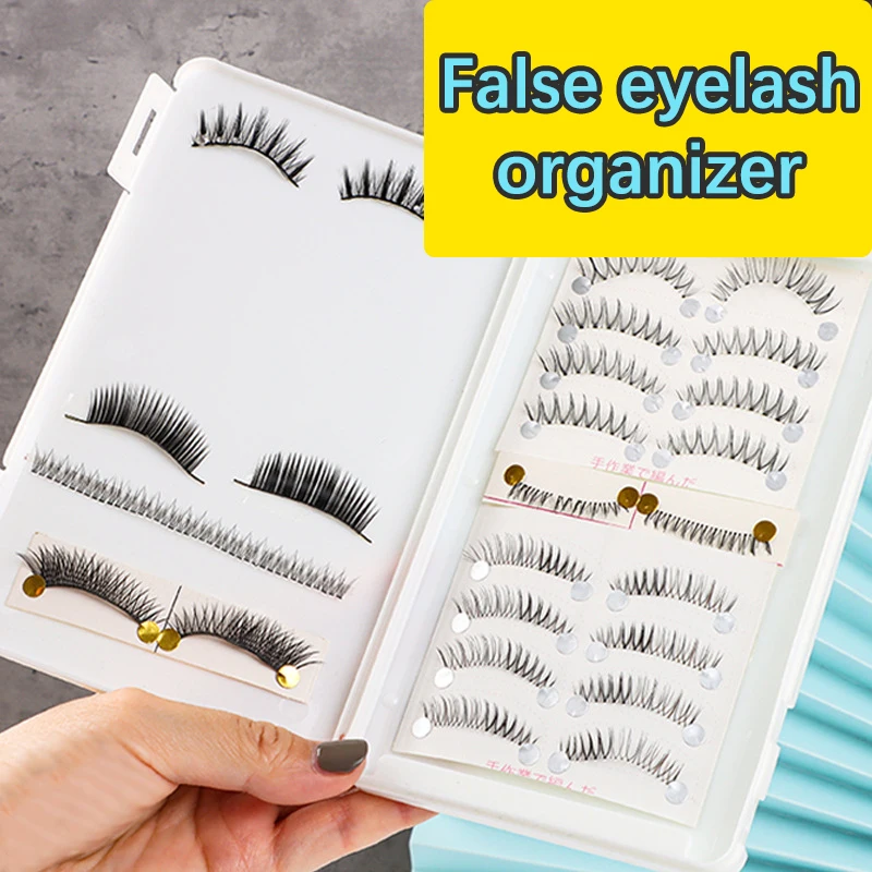 Caja de plástico para pestañas postizas, estuche vacío de viaje, contenedor de almacenamiento, organizador de cosméticos, portátil