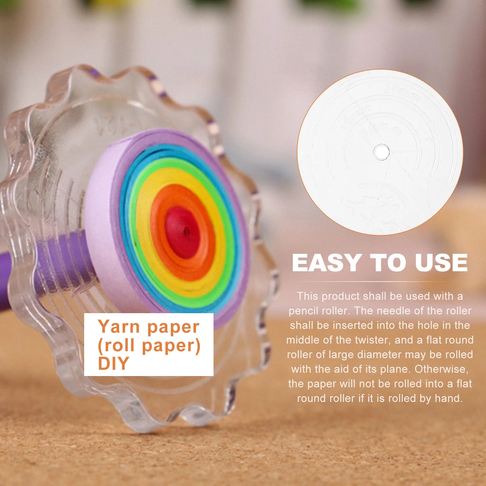 5 قطعة أداة لف الورق قالب تجعيد بلاستيكي مريح لبطاقات يدوية الصنع لتزيين حفلات الزفاف في الفصول الدراسية المنزلية #3