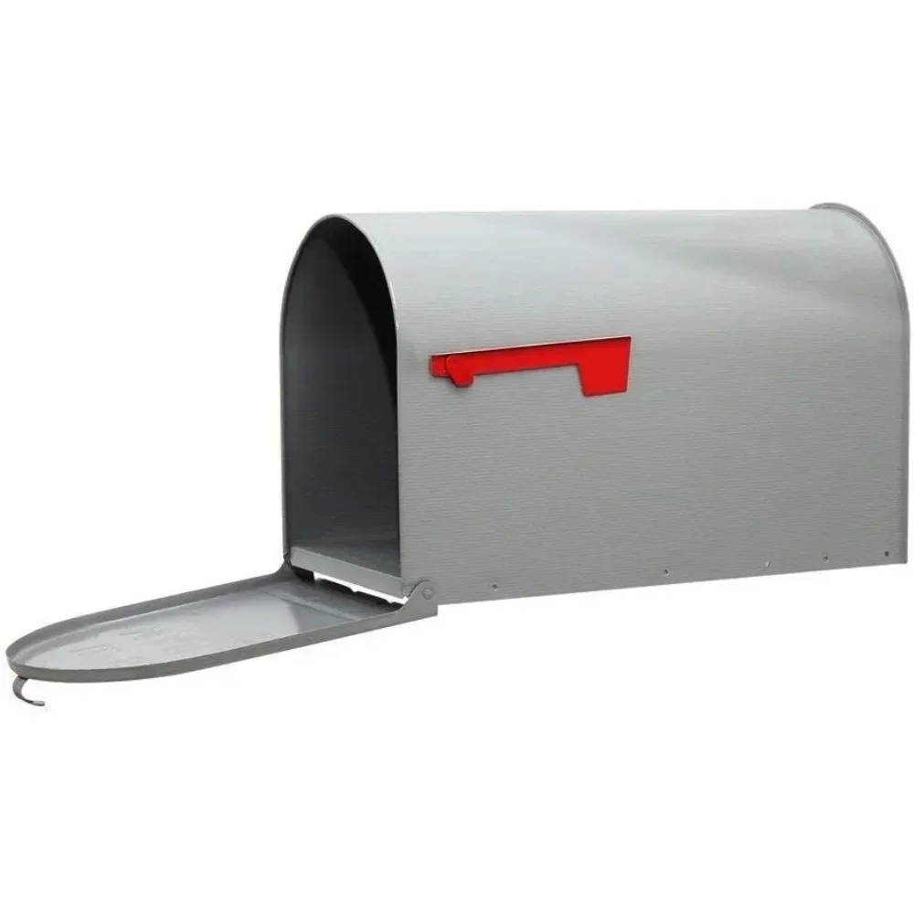 

#For Mailboxes Stanley Extra-Large Capacity Galvanized Steel Grey, Post-Mount Mailbox&