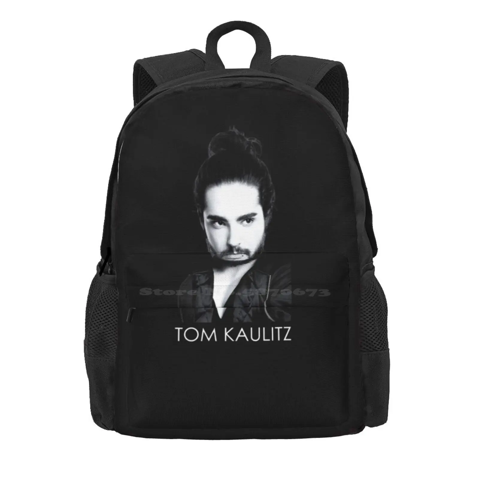 Tom Kaulitz Tokyo Hotel - Design Black & White Hot Sale Schoolbag Backpack Fashion Bags Tom Kaulitz Tokio Hotel Bill Kaulitz