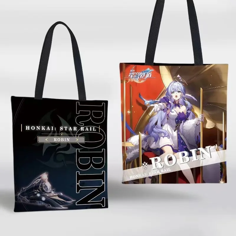 Anime Game Honkai: Star Rail Cos Robin Dr. Ratio Jingliu Aventurine Jing Yuan ecc. Regalo borsa in tela stampata digitale su entrambi i lati