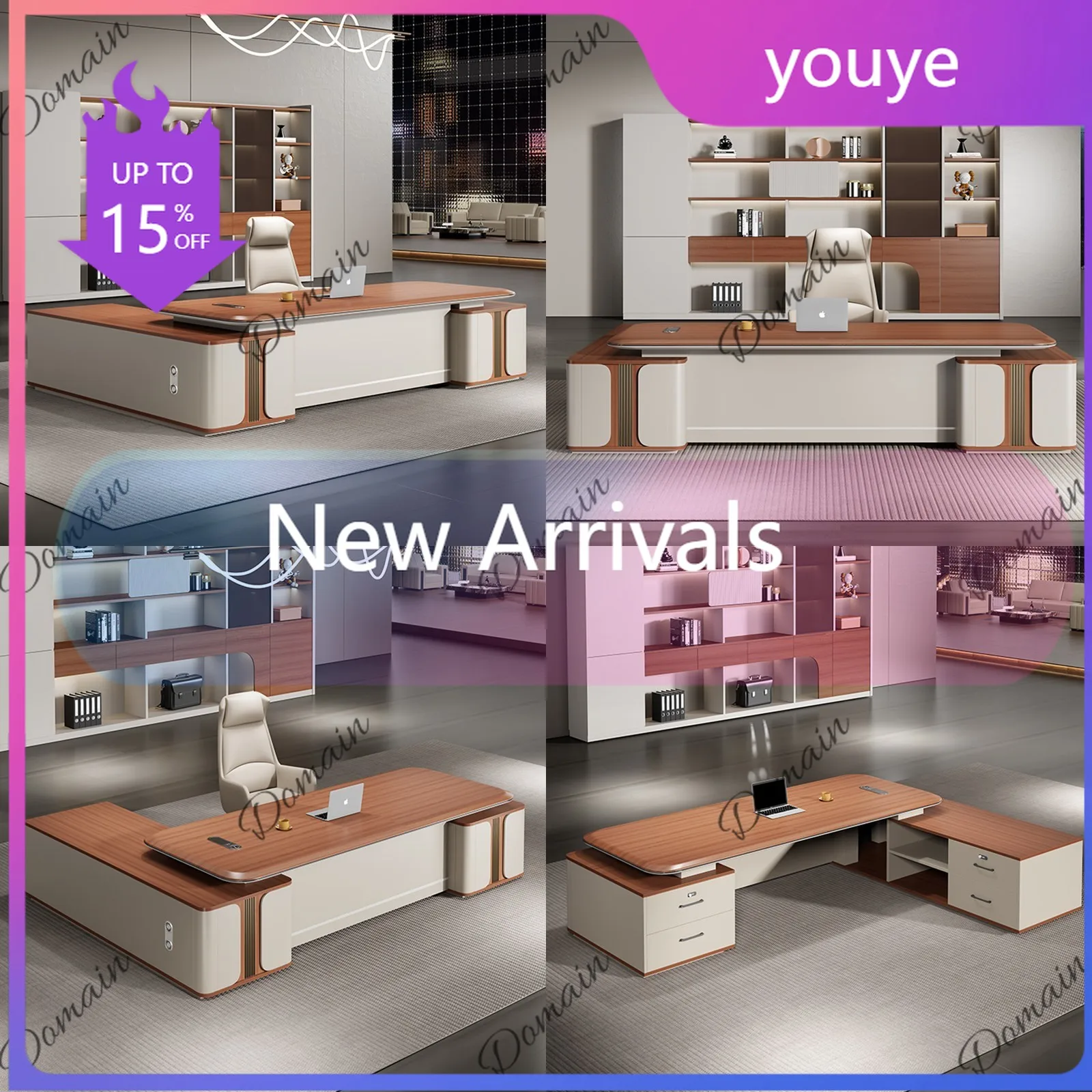 J81 High End Modern Office Desk Executive Manager Table Set Luxury Boss Furniture