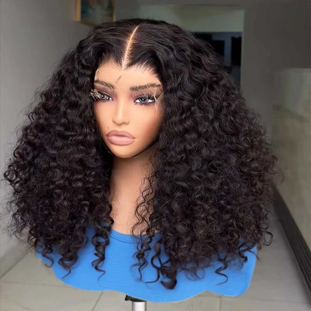 

Парик с HD-кружевной передней частью 13x6 Deep Water Wave для женщин, короткий парик-боб 13x4 без клея, из бирманских кудрявых человеческих волос, плотность 250%