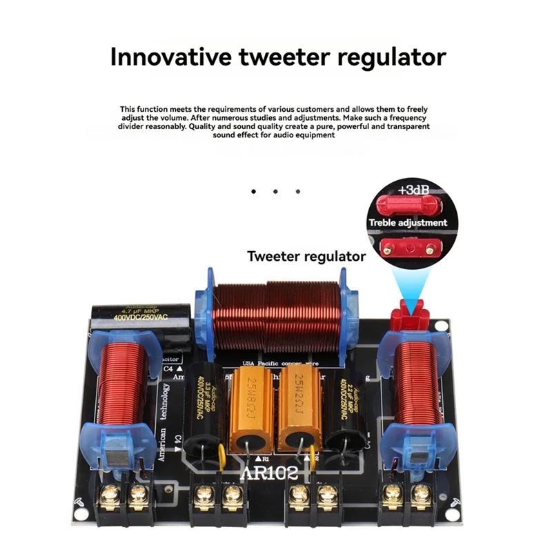 BAAY مكبر صوت احترافي كروس 3 اتجاهات مقسم مكبر صوت 200-500 وات 45 هرتز - 23 كيلو هرتز 3 وحدة صوت للمسرح المنزلي